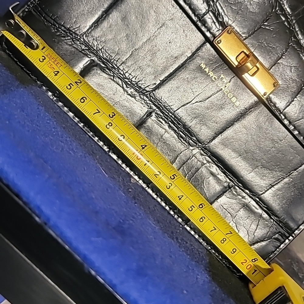 Marc Jacobs Black Croc-Embossed Mini Bag - Picture 9 of 11